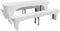 vidaXL - Hoes - voor - biertafel - en - banken - 225x50x80 - cm - stretch - wit - 3 - st