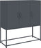 vidaXL - Hoge - kast - 100,5x39x107 - cm - staal - antracietkleurig