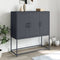 vidaXL - Hoge - kast - 100,5x39x107 - cm - staal - antracietkleurig