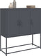 vidaXL - Hoge - kast - 100,5x39x107 - cm - staal - antracietkleurig