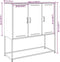 vidaXL - Hoge - kast - 100,5x39x107 - cm - staal - mosterdgeel