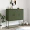 vidaXL - Hoge - kast - 100,5x39x107 - cm - staal - olijfgroen
