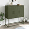 vidaXL - Hoge - kast - 100,5x39x107 - cm - staal - olijfgroen