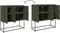 vidaXL - Hoge - kast - 100,5x39x107 - cm - staal - olijfgroen