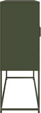 vidaXL - Hoge - kast - 100,5x39x107 - cm - staal - olijfgroen