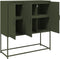 vidaXL - Hoge - kast - 100,5x39x107 - cm - staal - olijfgroen