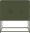 vidaXL - Hoge - kast - 100,5x39x107 - cm - staal - olijfgroen