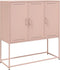 vidaXL - Hoge - kast - 100,5x39x107 - cm - staal - roze