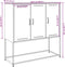 vidaXL - Hoge - kast - 100,5x39x107 - cm - staal - roze