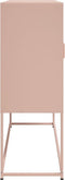 vidaXL - Hoge - kast - 100,5x39x107 - cm - staal - roze