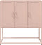vidaXL - Hoge - kast - 100,5x39x107 - cm - staal - roze