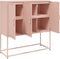 vidaXL - Hoge - kast - 100,5x39x107 - cm - staal - roze