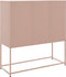 vidaXL - Hoge - kast - 100,5x39x107 - cm - staal - roze