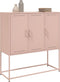 vidaXL - Hoge - kast - 100,5x39x107 - cm - staal - roze