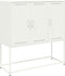 vidaXL - Hoge - kast - 100,5x39x107 - cm - staal - wit