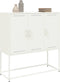 vidaXL - Hoge - kast - 100,5x39x107 - cm - staal - wit