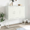 vidaXL - Hoge - kast - 100,5x39x107 - cm - staal - wit
