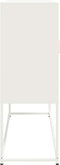 vidaXL - Hoge - kast - 100,5x39x107 - cm - staal - wit