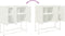 vidaXL - Hoge - kast - 100,5x39x107 - cm - staal - wit