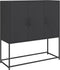 vidaXL - Hoge - kast - 100,5x39x107 - cm - staal - zwart