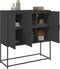 vidaXL - Hoge - kast - 100,5x39x107 - cm - staal - zwart