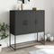 vidaXL - Hoge - kast - 100,5x39x107 - cm - staal - zwart
