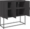 vidaXL - Hoge - kast - 100,5x39x107 - cm - staal - zwart