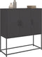 vidaXL - Hoge - kast - 100,5x39x107 - cm - staal - zwart