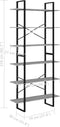 vidaXL - Hoge - kast - 100x30x210 - cm - bewerkt - hout - grijs - sonoma - eikenkleurig