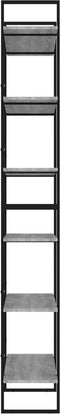 vidaXL - Hoge - kast - 100x30x210 - cm - bewerkt - hout - grijs - sonoma - eikenkleurig