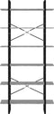 vidaXL - Hoge - kast - 100x30x210 - cm - bewerkt - hout - grijs - sonoma - eikenkleurig