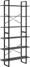 vidaXL - Hoge - kast - 100x30x210 - cm - massief - grenenhout - grijs