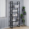 vidaXL - Hoge - kast - 100x30x210 - cm - massief - grenenhout - grijs