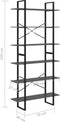 vidaXL - Hoge - kast - 100x30x210 - cm - massief - grenenhout - grijs