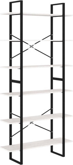vidaXL - Hoge - kast - 100x30x210 - cm - massief - grenenhout - wit