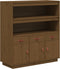 vidaXL - Hoge - kast - 100x40x108,5 - cm - massief - grenenhout - honingbruin