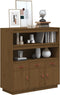 vidaXL - Hoge - kast - 100x40x108,5 - cm - massief - grenenhout - honingbruin