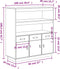 vidaXL - Hoge - kast - 100x40x108,5 - cm - massief - grenenhout - honingbruin