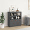 vidaXL - Hoge - kast - 100x40x108,5 - cm - massief - grenenhout - grijs