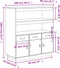 vidaXL - Hoge - kast - 100x40x108,5 - cm - massief - grenenhout