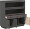 vidaXL - Hoge - kast - 100x40x108,5 - cm - massief - grenenhout - grijs