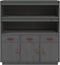 vidaXL - Hoge - kast - 100x40x108,5 - cm - massief - grenenhout - grijs