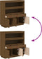 vidaXL - Hoge - kast - 100x40x108,5 - cm - massief - grenenhout - honingbruin
