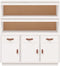 vidaXL - Hoge - kast - 100x40x108,5 - cm - massief - grenenhout - wit