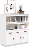 vidaXL - Hoge - kast - 100x40x108,5 - cm - massief - grenenhout - wit