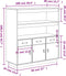 vidaXL - Hoge - kast - 100x40x108,5 - cm - massief - grenenhout - wit
