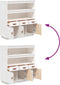 vidaXL - Hoge - kast - 100x40x108,5 - cm - massief - grenenhout - wit