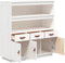 vidaXL - Hoge - kast - 100x40x108,5 - cm - massief - grenenhout - wit