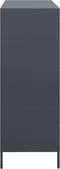 vidaXL - Hoge - kast - 101,5x39x103,5 - cm - staal - antracietkleurig
