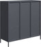 vidaXL - Hoge - kast - 101,5x39x103,5 - cm - staal - antracietkleurig